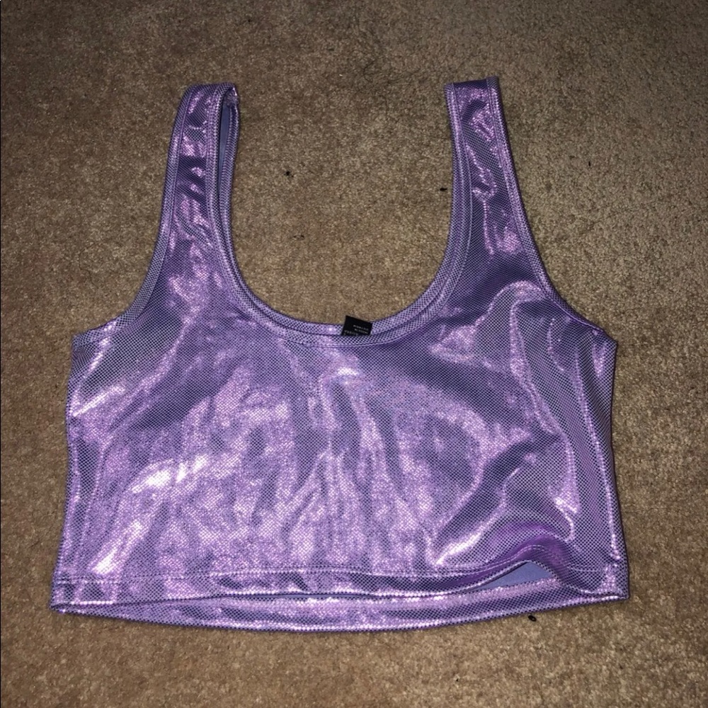 forever 21 metallic crop top!